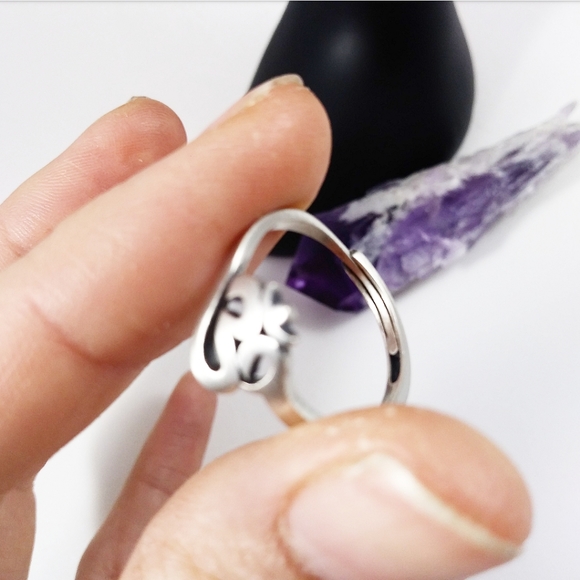 Ohm Boho Stainless Steel Ring - Picture 3 of 4